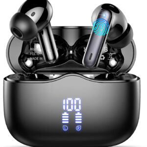 Wireless Earbuds, Bluetooth Ear Buds 5.3 Mini HiFi Stereo with 4 ENC Noise Cancelling Mics Wireless Headphones, in Ear Earphones 40H IP7 Waterproof, USB C, Bluetooth Earbuds for Sports, Gym, Workout